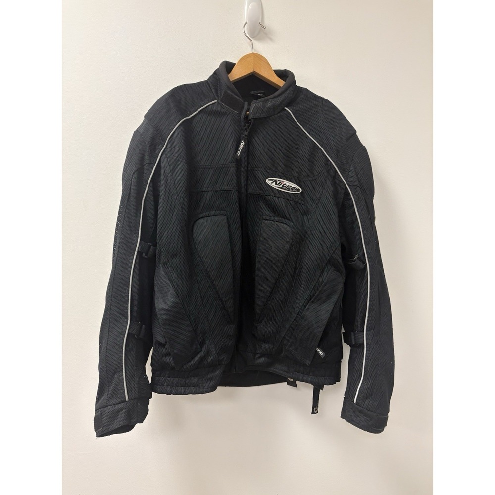 Nitro Racing Full Zip Motorcycle Jacket For Men Sz XL With Full Body Armour...